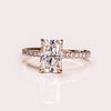 1.43-3.43 CT Radiant CVD Diamond Hidden Halo Pave Setting Engagement Ring