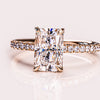 1.43-3.43 CT Radiant CVD Diamond Hidden Halo Pave Setting Engagement Ring