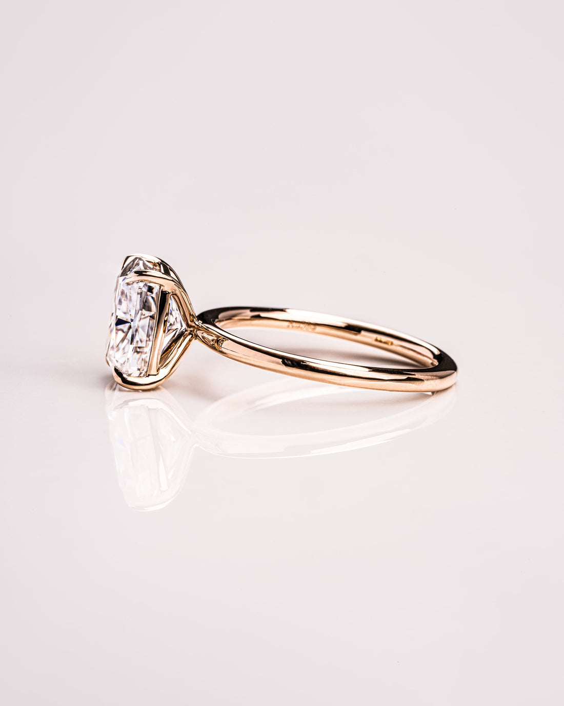 1.15 - 3.15 CT Cushion  CVD Diamond Solitaire Engagement Ring