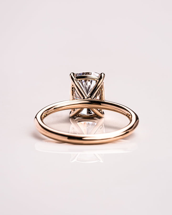 1.15 - 3.15 CT Cushion  CVD Diamond Solitaire Engagement Ring