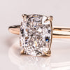 1.15 - 3.15 CT Cushion  CVD Diamond Solitaire Engagement Ring