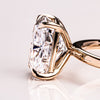 1.15 - 3.15 CT Cushion  CVD Diamond Solitaire Engagement Ring