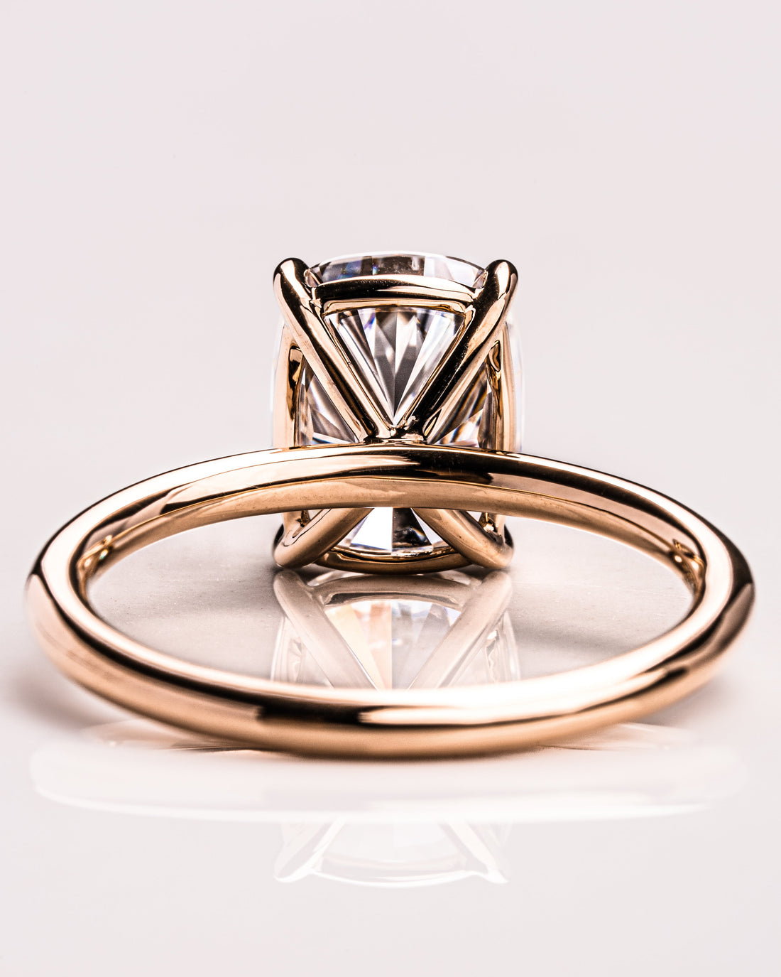 1.15 - 3.15 CT Cushion  CVD Diamond Solitaire Engagement Ring