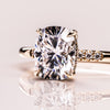 1.15 - 3.15 CT Cushion CVD Diamond Hidden Halo Engagement Ring