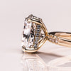 1.15 - 3.15 CT Cushion CVD Diamond Hidden Halo Engagement Ring