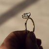 1.15 - 3.15 CT Cushion CVD Diamond Hidden Halo Engagement Ring
