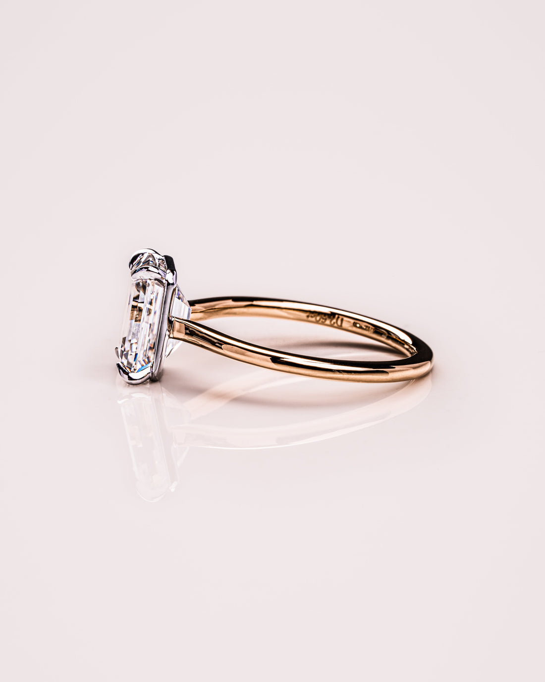 1.50 -3.30 CT Emerald CVD Diamond Solitaire Engagement Ring