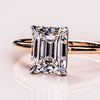 1.50 -3.30 CT Emerald CVD Diamond Solitaire Engagement Ring