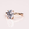 1.91-3.91  CT Oval  CVD Diamond Solitaire Engagement Ring