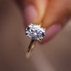 1.91-3.91  CT Oval  CVD Diamond Solitaire Engagement Ring