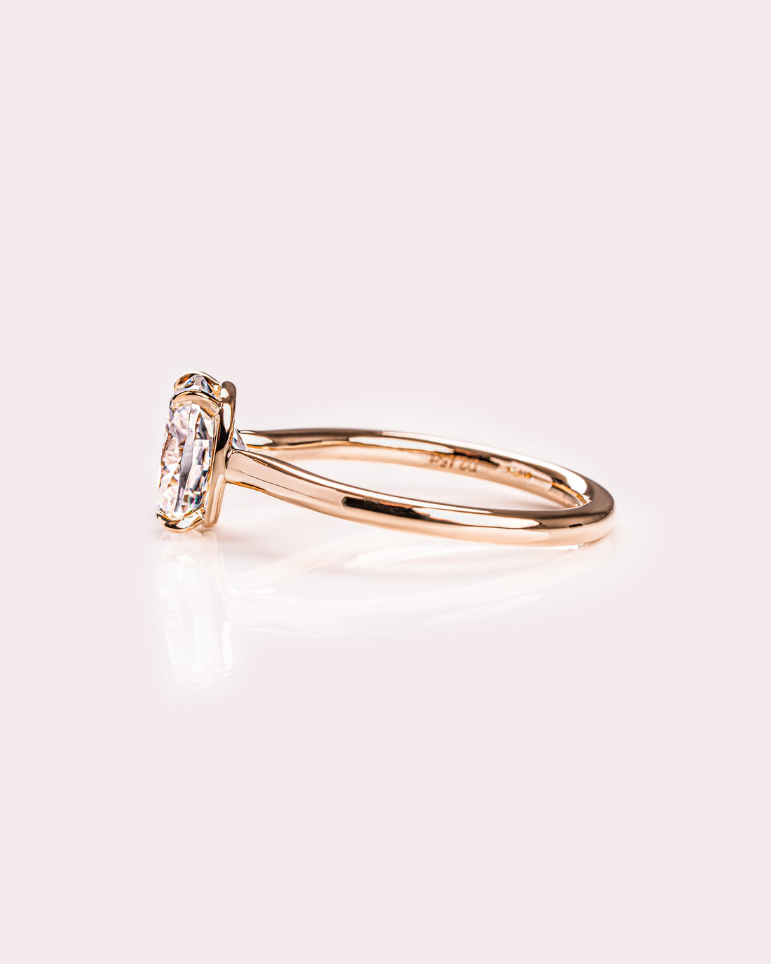 1.15-3.15 CT Cushion CVD Diamond Solitaire Engagement Ring