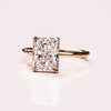1.43-3.43 CT Radiant  CVD Diamond Hidden Halo Engagement Ring