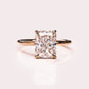 1.43-3.43 CT Radiant  CVD Diamond Hidden Halo Engagement Ring