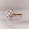 2.0 CT Heart Cut Moissanite Solitaire Diamond Engagement Ring