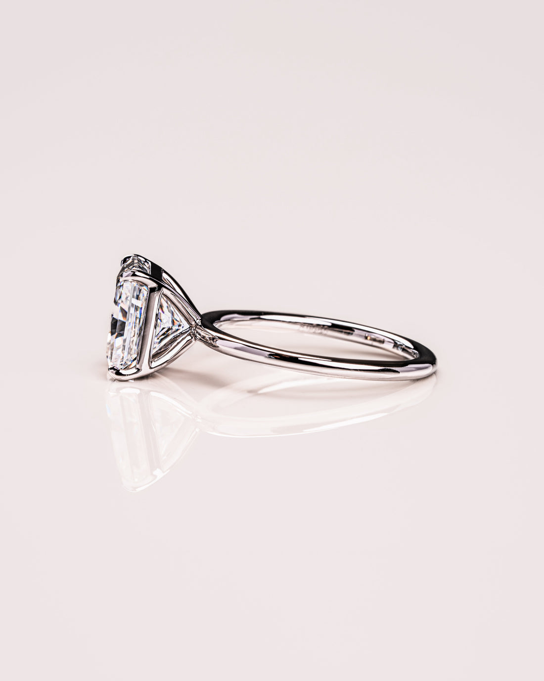 1.43 - 3.43 CT Radiant CVD Diamond Solitaire Engagement Ring