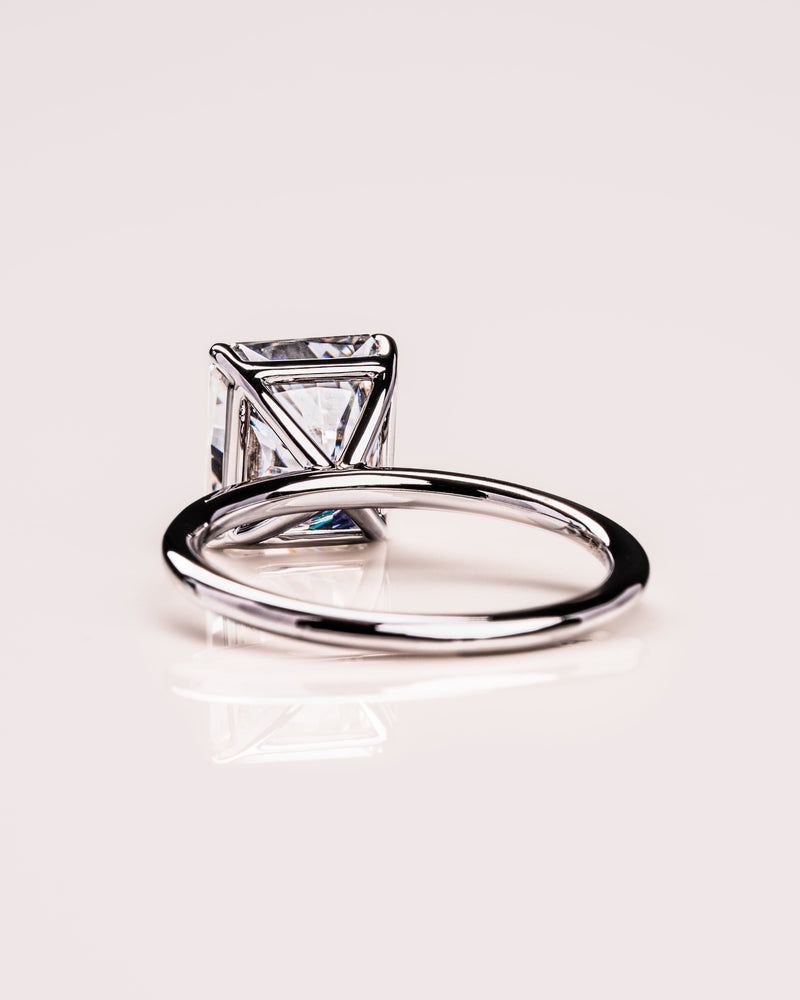 1.43 - 3.43 CT Radiant CVD Diamond Solitaire Engagement Ring