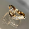 1.50CT-2.50CT Marquise Cut Moissanite Diamond Unique Pave Engagement Ring