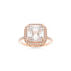 2.03CT Asscher Cut Moissanite Halo Engagement Ring