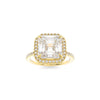 2.03CT Asscher Cut Moissanite Halo Engagement Ring