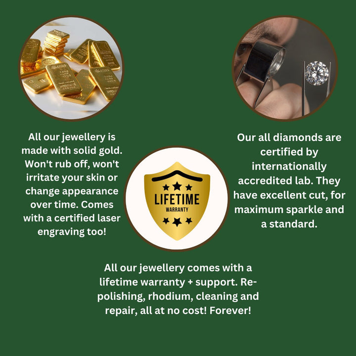 Heart Cut Moissanite Stud Diamond Earrings in 18K Gold