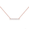 0.20 TCW Round Moissanite Diamond Bar Style Necklace
