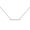 0.20 TCW Round Moissanite Diamond Bar Style Necklace