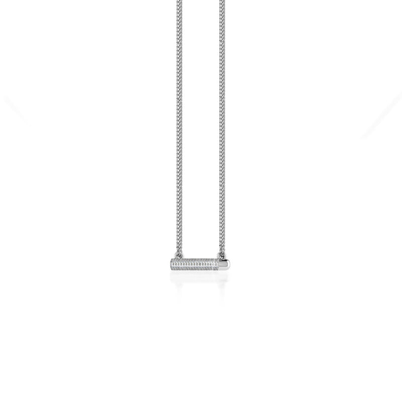 0.20 TCW Round Moissanite Diamond Bar Style Necklace