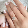 1.50ct Oval Cut Cluster Style Moissanite Engagement Ring