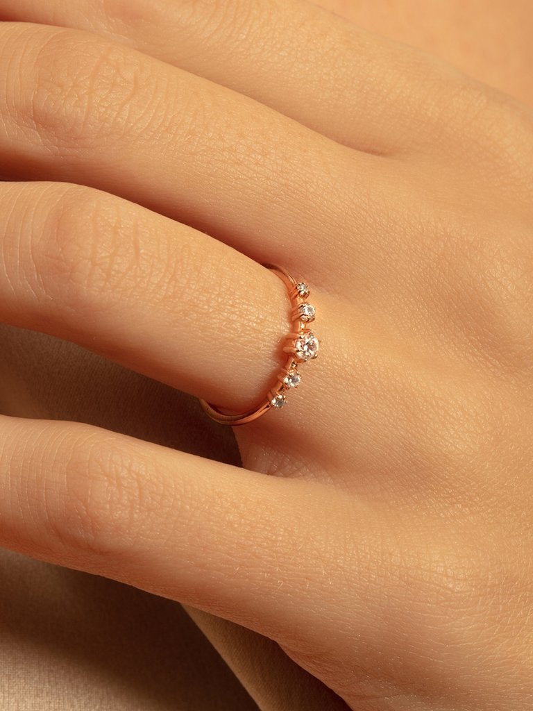 0.10CTW Round Brilliant Cut 6 Prong Perfect Wedding Band