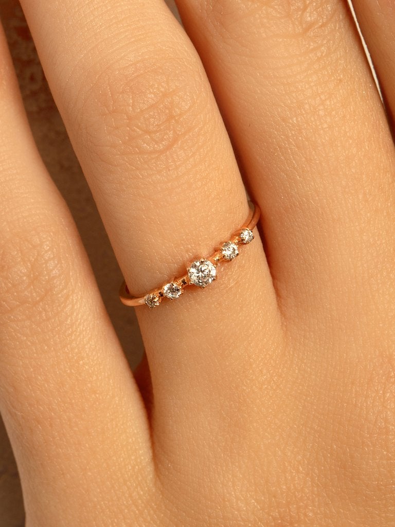 0.10CTW Round Brilliant Cut 6 Prong Perfect Wedding Band