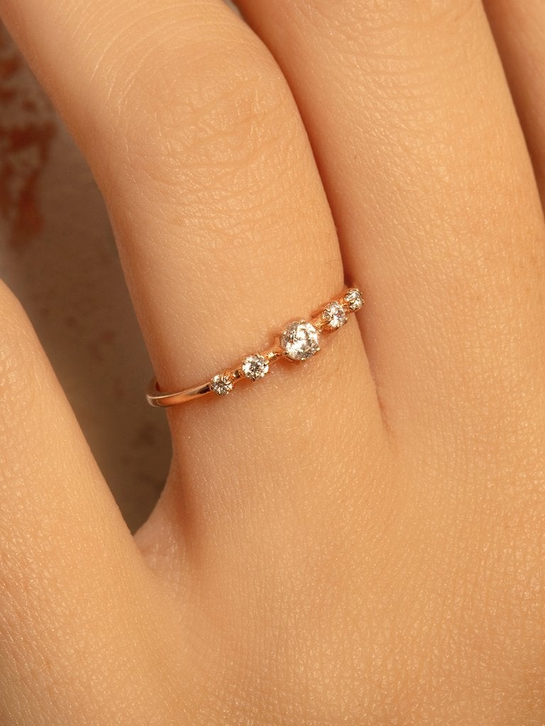 0.10CTW Round Brilliant Cut 6 Prong Perfect Wedding Band