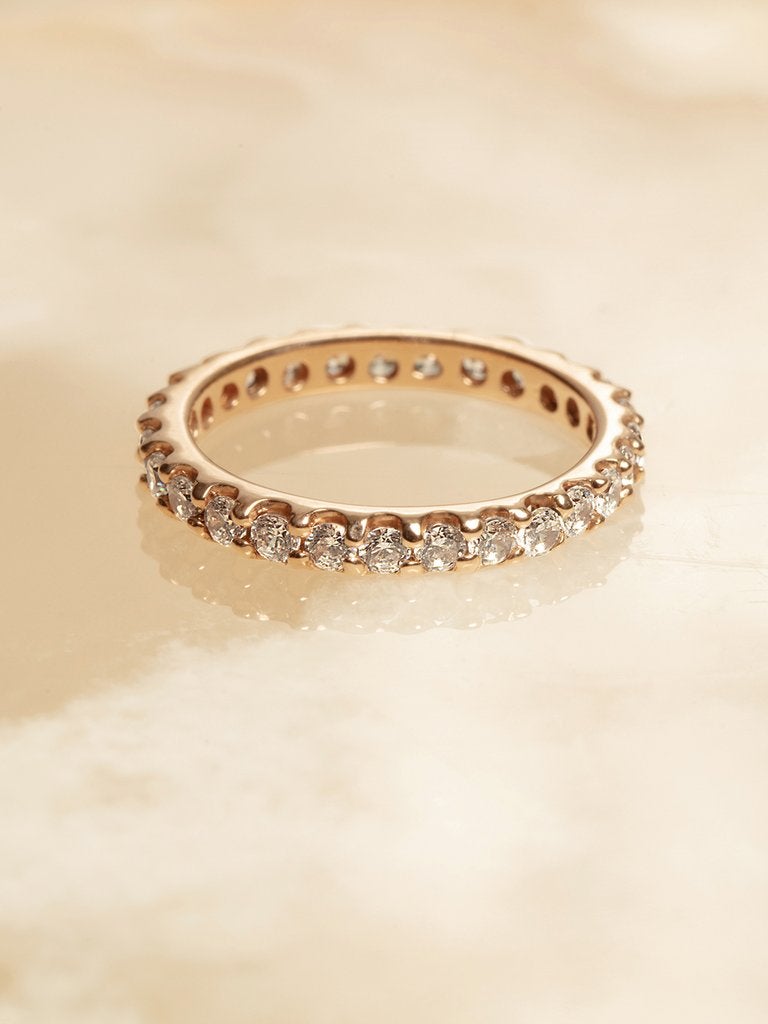 2.0 | 2.5 | 3.0 MM Round Brilliant Cut Moissanite Full Eternity Wedding Band