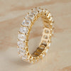4.50CTW Emerald Cut Full Eternity Stacking Wedding Band