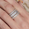 4.50CTW Emerald Cut Full Eternity Stacking Wedding Band
