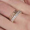 4.50CTW Emerald Cut Full Eternity Stacking Wedding Band