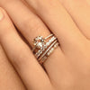 0.40CTW Round Brilliant Cut Moissanite Half Eternity Wedding Band