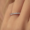 0.35CTW Round Brilliant Cut Half Eternity Perfect Moissanite Wedding Band