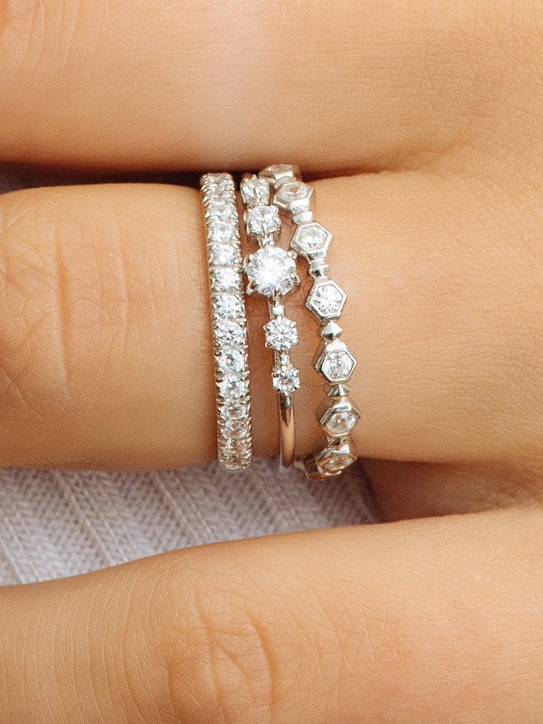 0.10CTW Round Brilliant Cut 6 Prong Perfect Wedding Band