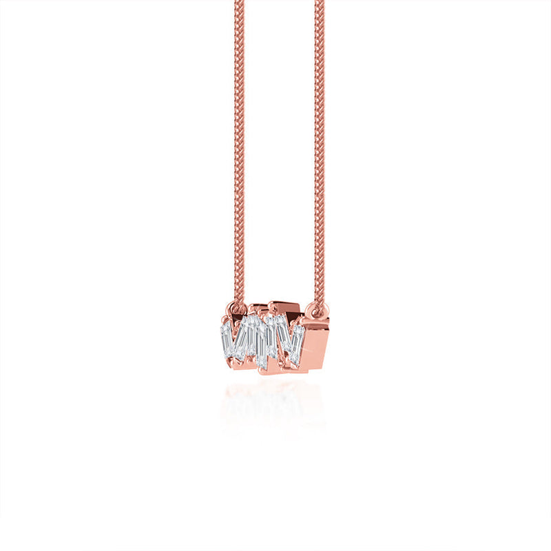 1.0 TCW Emerald & Round Moissanite Diamond Cluster Style Necklace