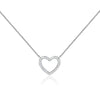 0.24 TCW Round Moissanite Diamond Heart Pendent Necklace
