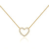 0.24 TCW Round Moissanite Diamond Heart Pendent Necklace