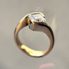 1.0CT-2.0CT Asscher Cut Moissanite Antique Engagement Ring