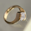 1.0CT-2.0CT Asscher Cut Moissanite Antique Engagement Ring