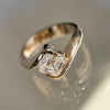 1.0CT-2.0CT Asscher Cut Moissanite Antique Engagement Ring