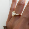 1.0CT-2.0CT Asscher Cut Moissanite Antique Engagement Ring