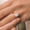 1.50 - 3.50 CT Elongated Cushion Moissanite Solitaire Engagement Ring