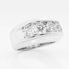 10mm Round Cut Lab Grown Five Stone Men's Wedding Band
