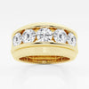 10mm Round Cut Lab Grown Five Stone Men's Wedding Band