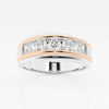 4.5mm Round Cut Lab Grown Five Stone Men's Wedding Band