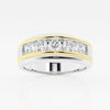 4.5mm Round Cut Lab Grown Five Stone Men's Wedding Band